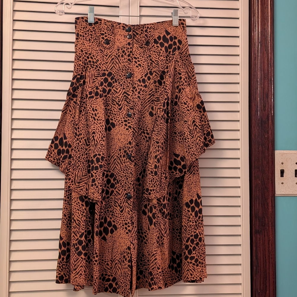 Vintage Animal Print Skirt